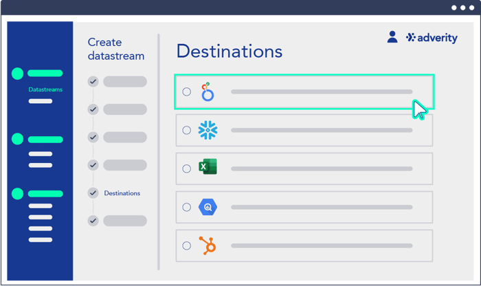 Screenshot of step 6: choose destination