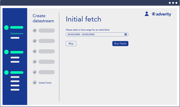 Screenshot of step 7: initial data fetch